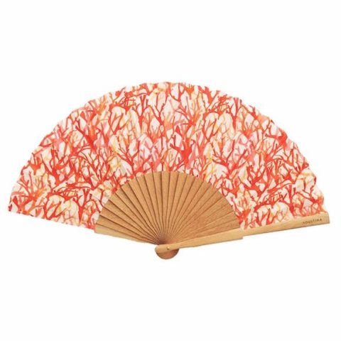Roig coral printed fan